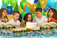Gone Fishing Party Birthday Party Tableware Kit For 16 Guests - BirthdayGalore.com