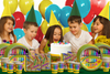 Crayon Birthday Party Tableware Kit For 16 Guests