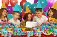 Clown Birthday Party Tableware Kit For 16 Guests