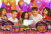 Pink Girl Basketball Birthday Party Tableware Kit For 16 Guests - BirthdayGalore.com