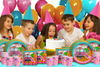 Fire Truck Girl Birthday Party Tableware Kit For 16 Guests - BirthdayGalore.com