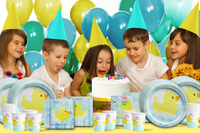 Rubber Ducky Birthday Party Tableware Kit For 16 Guests