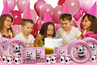 Panda Birthday Party Tableware Kit For 16 Guests - BirthdayGalore.com
