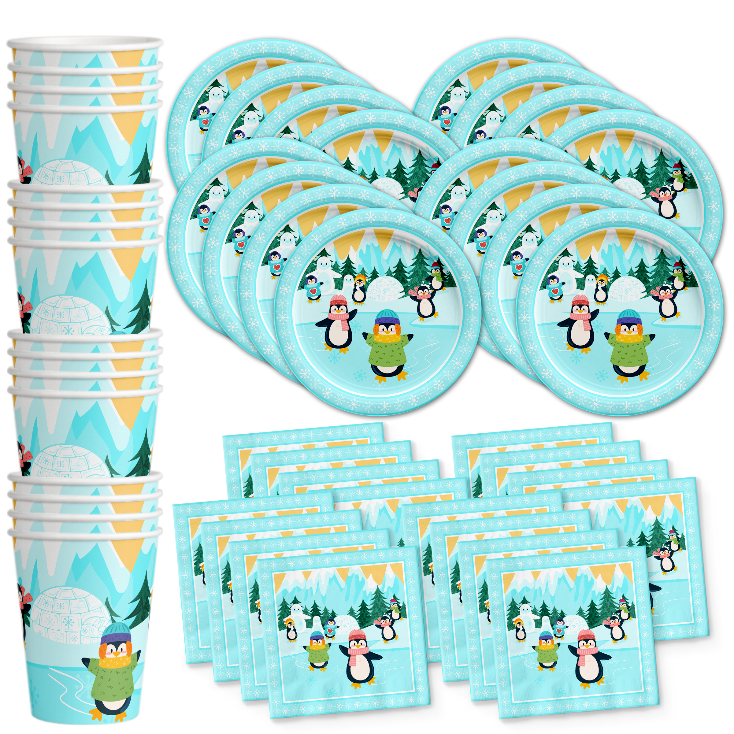 Birthday Galore Alice in Wonderland Birthday Party Supplies Set Plates Napkins Cups Tableware Kit for 16