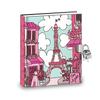 Gift Idea: Pink Paris Kids Diary With Lock - BirthdayGalore.com