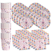 Tribal Boho Pink Birthday Party Tableware Kit For 16 Guests - BirthdayGalore.com