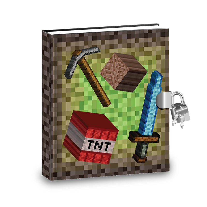 Gift Idea: Pixel Mining Kids Diary With Lock - BirthdayGalore.com