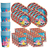Princess Fairytale Birthday Party Tableware Kit For 16 Guests - BirthdayGalore.com