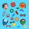 Robot Photo Booth Props 20pcs Assembled - BirthdayGalore.com