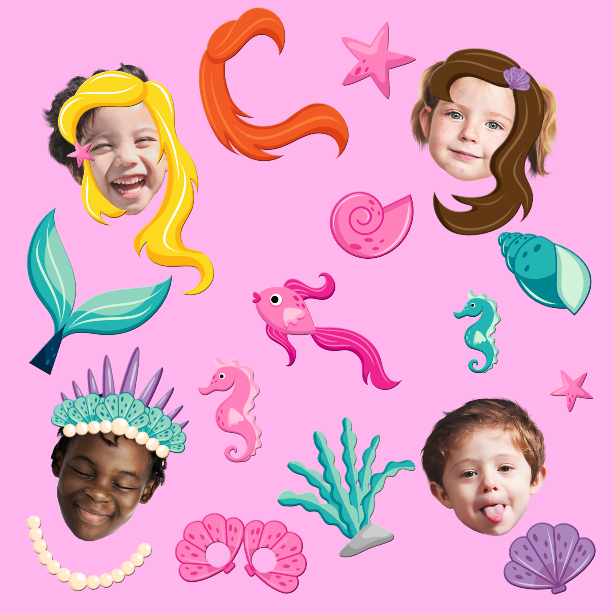 mermaid-photo-booth-props-20pcs-assembled for Free Printable Mermaid Photo Booth Props Mermaid Photo Booth Props 20pcs Assembled for Free Printable Mermaid Photo Booth Props