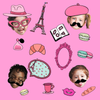 Paris Photo Booth Props 20pcs Assembled - BirthdayGalore.com