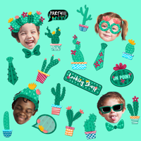 Cactus Photo Booth Props 20pcs Assembled - BirthdayGalore.com