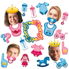 Prince or Princess Gender Reveal Photo Booth Props 20pcs Assembled - BirthdayGalore.com