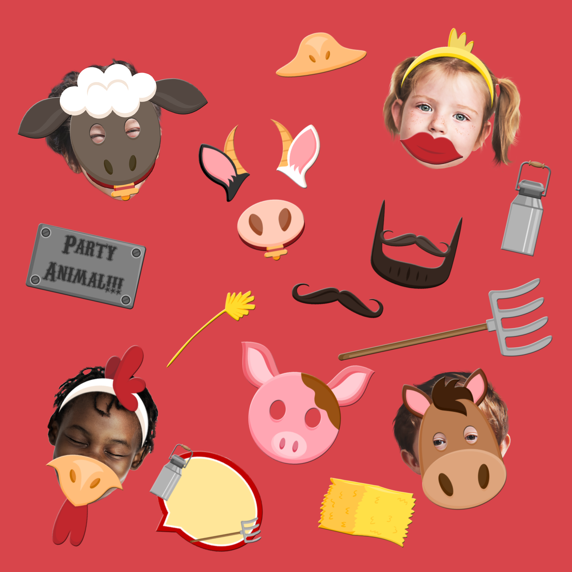 Farm photo outlet booth props