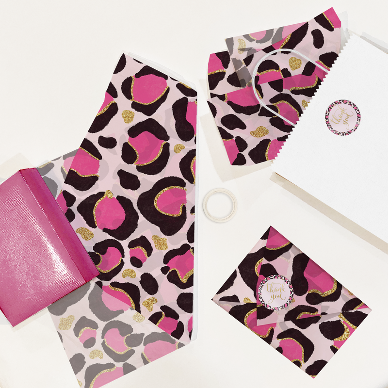 Pink Leopard Tissue Paper