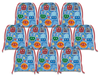 Robot Drawstring Tote Bag (10 Pack) - BirthdayGalore.com