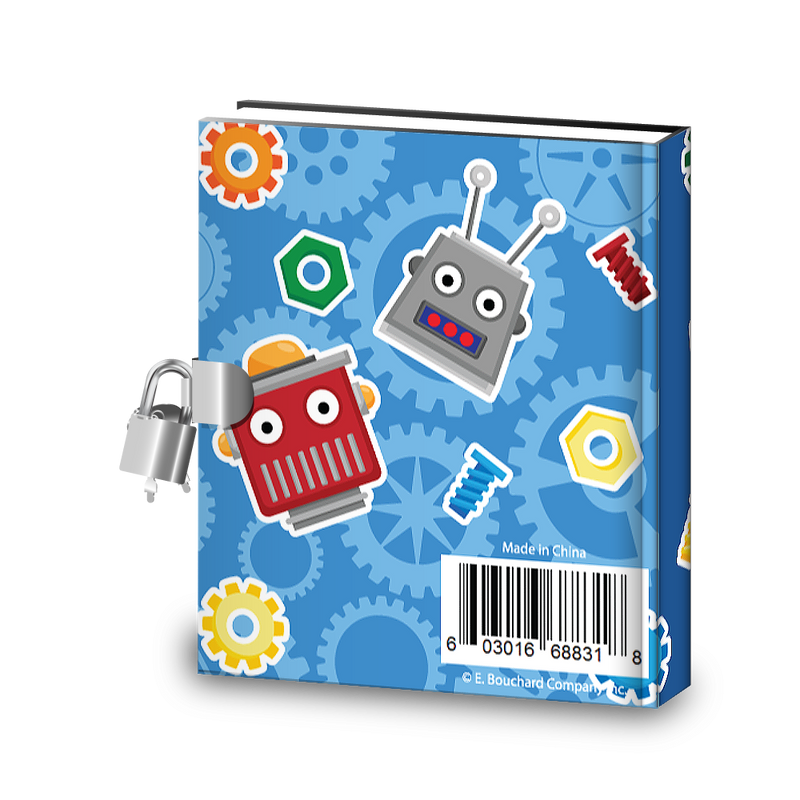 Gift Idea: Robot Kids Diary With Lock - BirthdayGalore.com