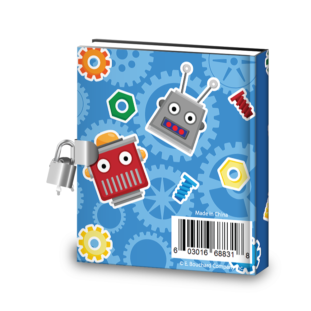 Gift Idea: Robot Kids Diary With Lock - BirthdayGalore.com