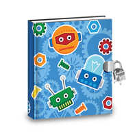Gift Idea: Robot Kids Diary With Lock - BirthdayGalore.com