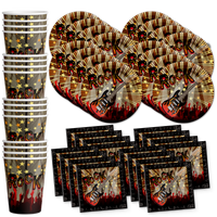Rock Star Guitar Birthday Party Tableware Kit For 16 Guests - BirthdayGalore.com