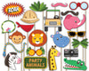 Jungle Animals Photo Booth Props 20pcs Assembled - BirthdayGalore.com