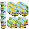 School Bus Birthday Party Tableware Kit For 16 Guests - BirthdayGalore.com