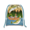 Gone Fishing Drawstring Tote Bag (10 Pack) - BirthdayGalore.com