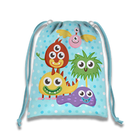 Mighty Monster Drawstring Tote Bag (10 Pack) - BirthdayGalore.com
