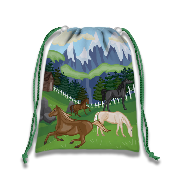 Wild Horses Drawstring Tote Bag (10 Pack) - BirthdayGalore.com