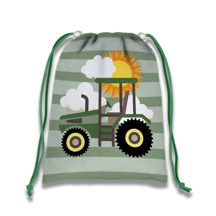 Tractor Time Drawstring Tote Bag (10 Pack) - BirthdayGalore.com