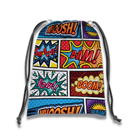 Superhero Drawstring Tote Bag (10 Pack) - BirthdayGalore.com