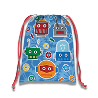 Robot Drawstring Tote Bag (10 Pack) - BirthdayGalore.com