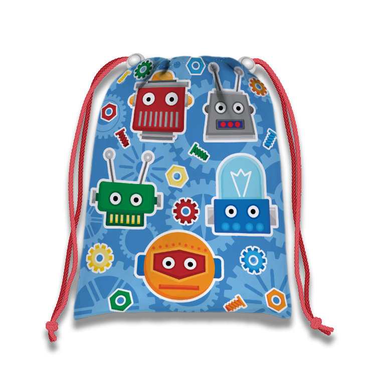 Robot Drawstring Tote Bag (10 Pack) - BirthdayGalore.com
