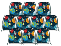 Space Solar System Drawstring Tote Bag (10 Pack) - BirthdayGalore.com