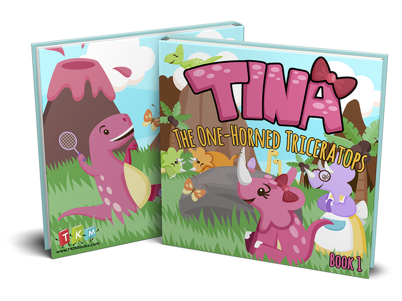 Tina the One-Horned Triceratops Birthday Party Tableware Kit For 16 Guests - BirthdayGalore.com