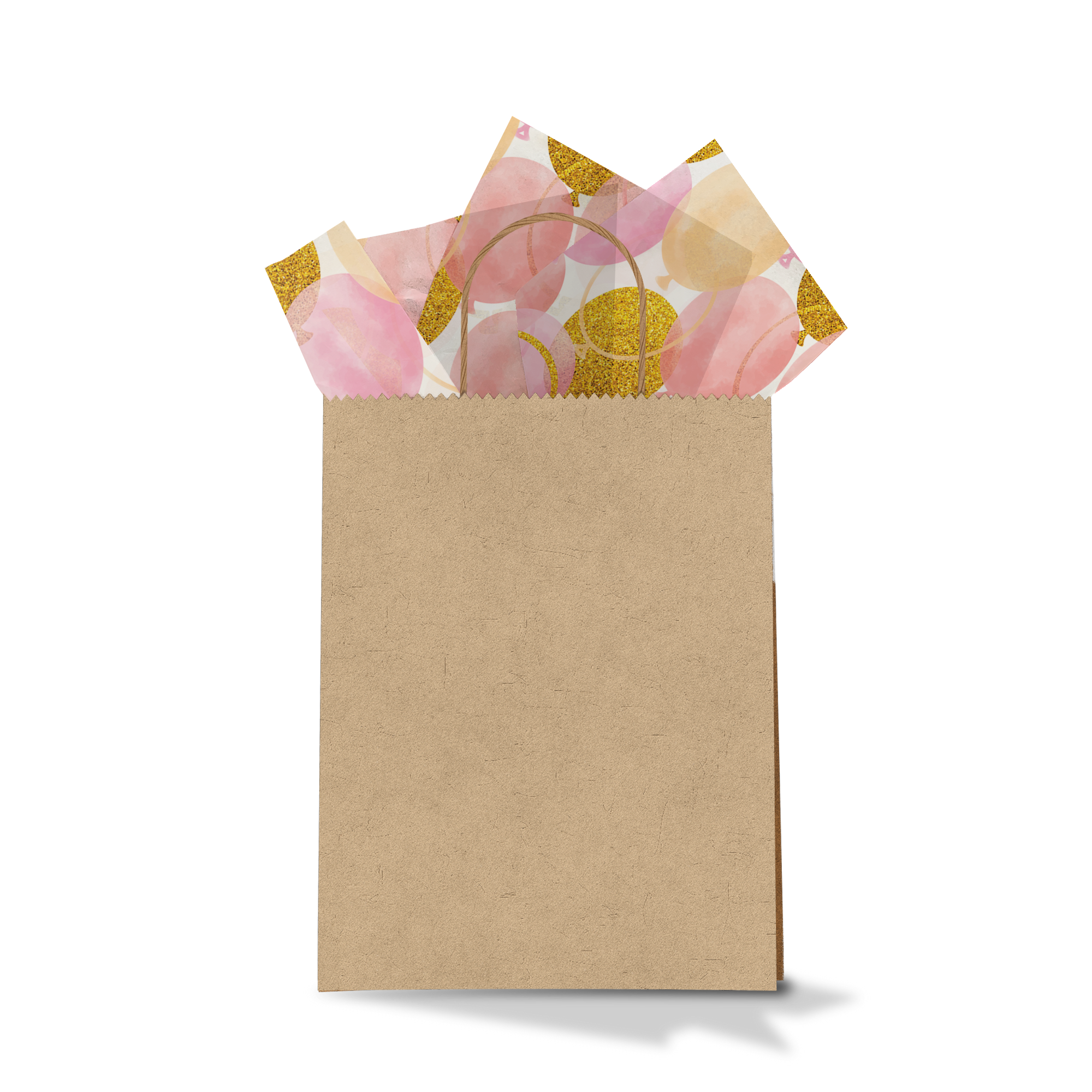 Pink and Gold Balloons Tissue Paper