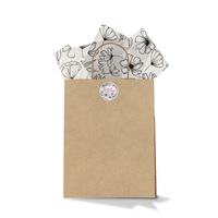 Black and White Floral Designer Tissue Paper for Gift Bags