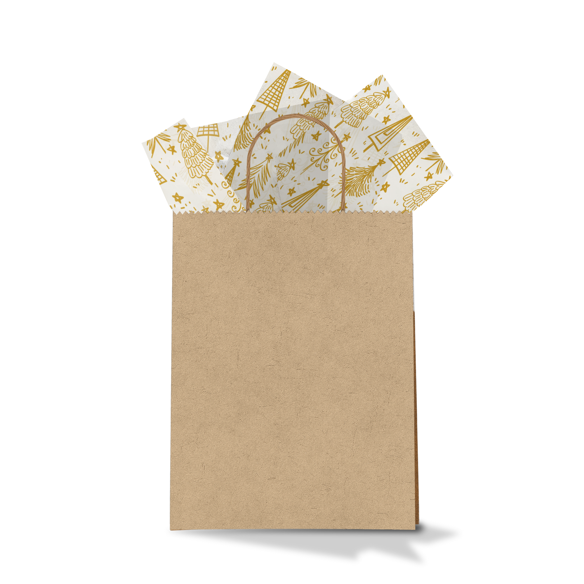 Gold Trees Tissue Paper