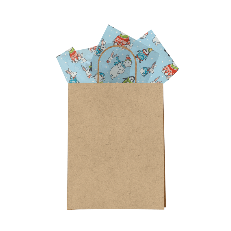 Winter Animals Tissue Paper for Gift Bags