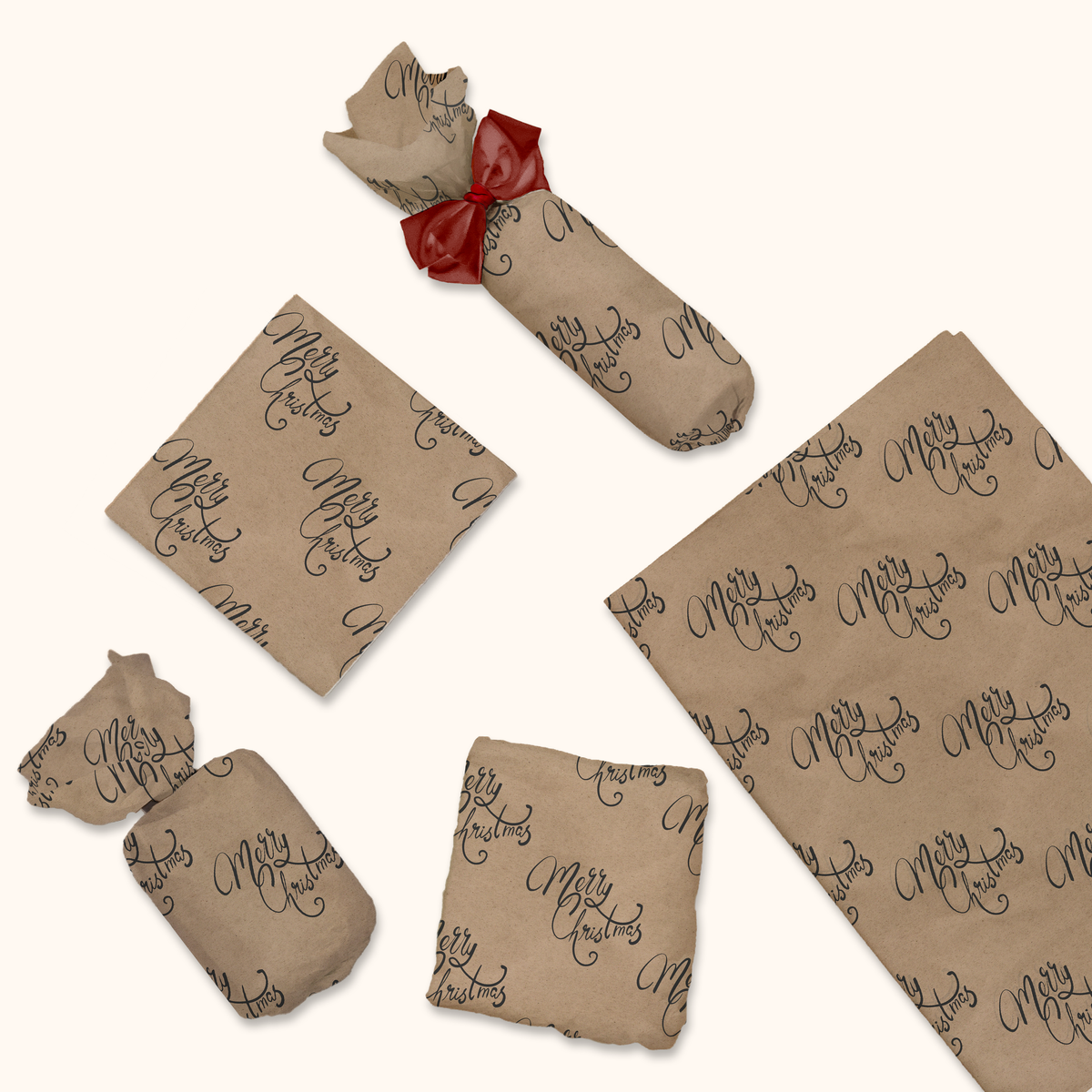 Merry Christmas Kraft Tissue Paper