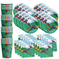 Train Birthday Party Tableware Kit For 16 Guests - BirthdayGalore.com