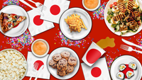 Japan Flag Birthday Party Tableware Kit For 16 Guests